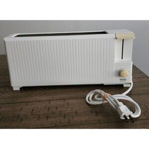 Krups Electric Long Single Slot Deep Model 117 White Bagel Toaster Made in Spain
